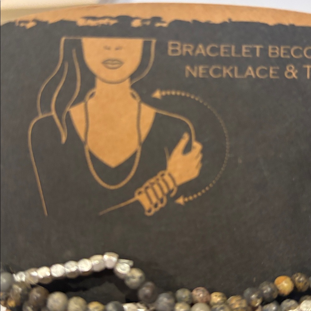Scout - Desert Jasper Multi-Strand Beaded Bracelet / necklace.  Jewelry. NWT - Picture 4 of 9